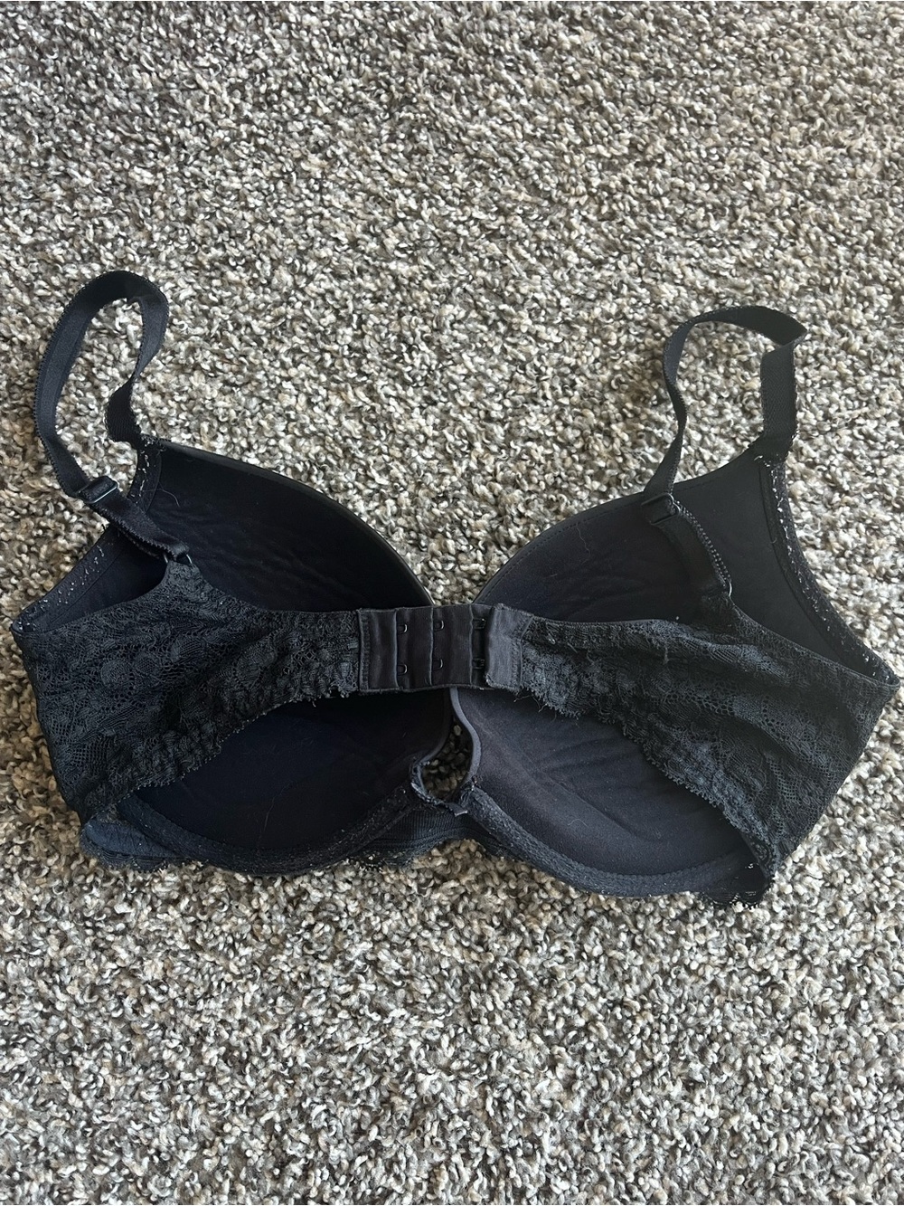 Victoria's Secret Black Lace Push-Up Bra 32DDD Seductive Flirty Lingerie Support - Picture 2 of 5